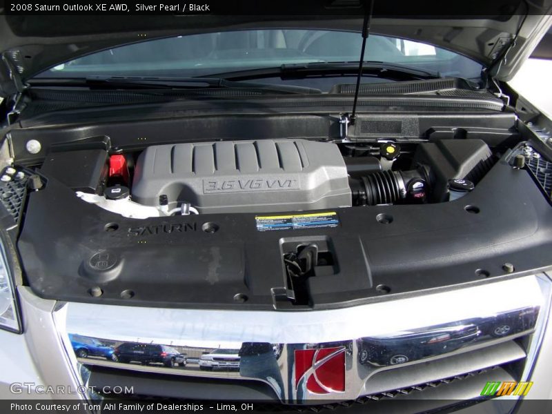 Silver Pearl / Black 2008 Saturn Outlook XE AWD