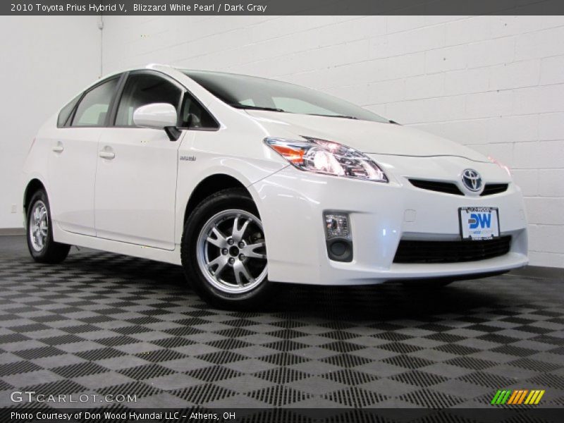 Blizzard White Pearl / Dark Gray 2010 Toyota Prius Hybrid V
