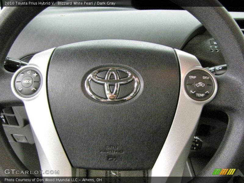 Blizzard White Pearl / Dark Gray 2010 Toyota Prius Hybrid V