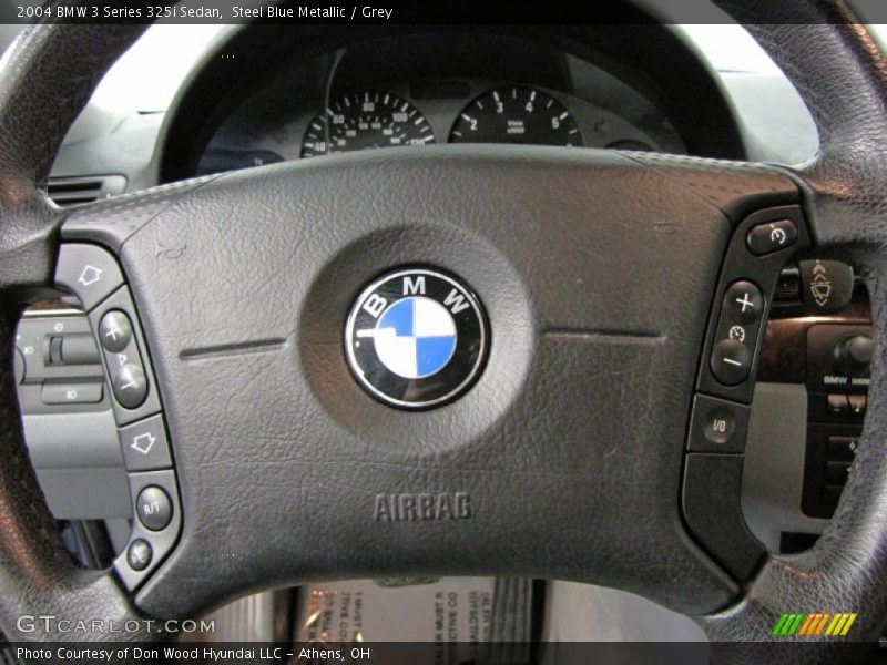 Steel Blue Metallic / Grey 2004 BMW 3 Series 325i Sedan