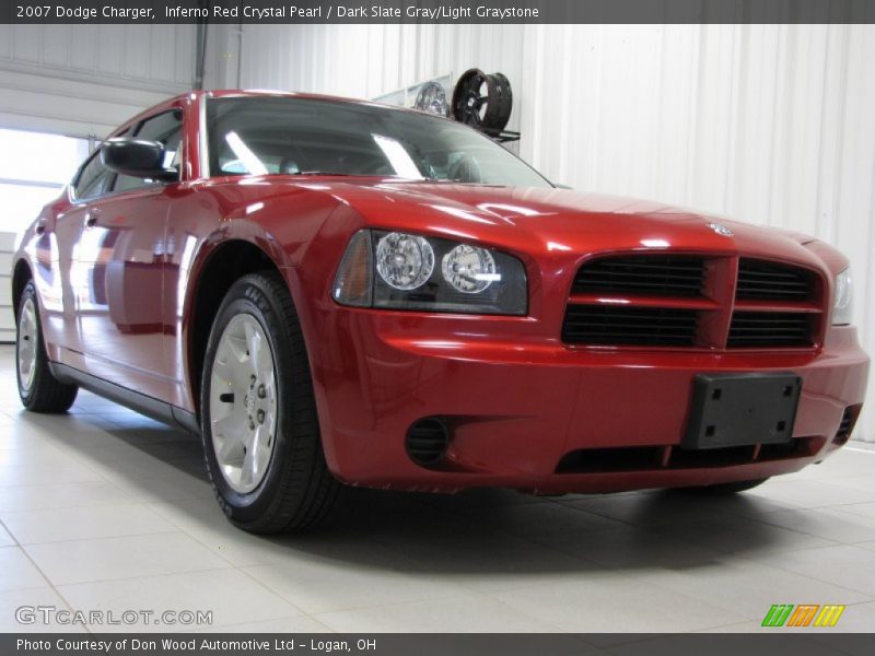 Inferno Red Crystal Pearl / Dark Slate Gray/Light Graystone 2007 Dodge Charger