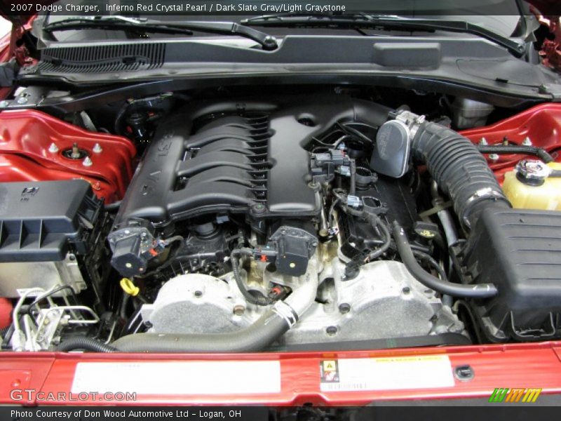Inferno Red Crystal Pearl / Dark Slate Gray/Light Graystone 2007 Dodge Charger