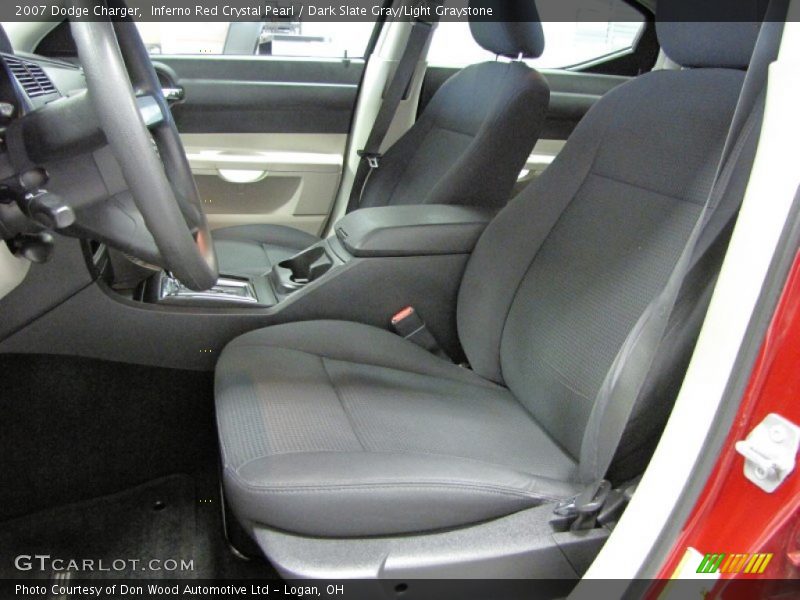 Inferno Red Crystal Pearl / Dark Slate Gray/Light Graystone 2007 Dodge Charger