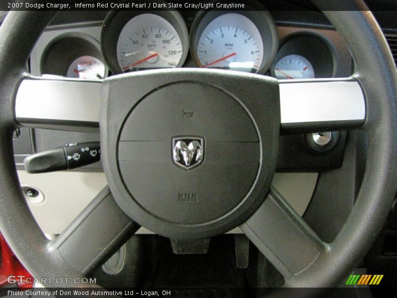 Inferno Red Crystal Pearl / Dark Slate Gray/Light Graystone 2007 Dodge Charger