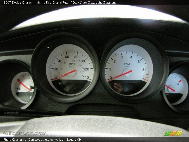 Inferno Red Crystal Pearl / Dark Slate Gray/Light Graystone 2007 Dodge Charger
