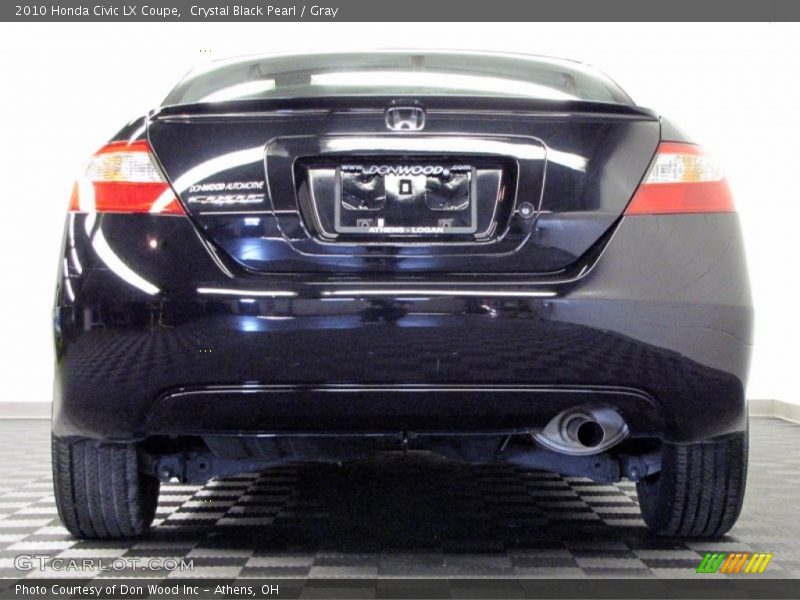 Crystal Black Pearl / Gray 2010 Honda Civic LX Coupe