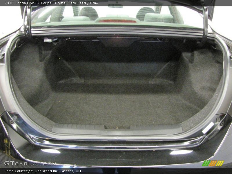 Crystal Black Pearl / Gray 2010 Honda Civic LX Coupe
