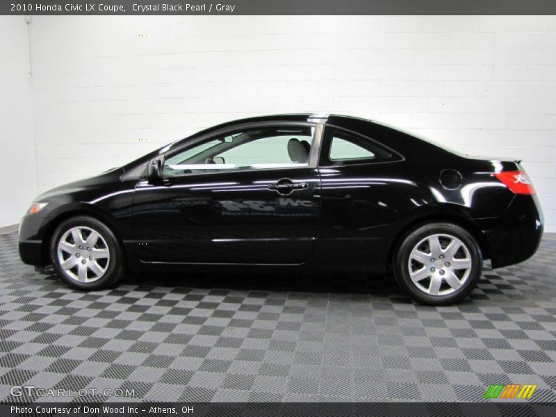 Crystal Black Pearl / Gray 2010 Honda Civic LX Coupe