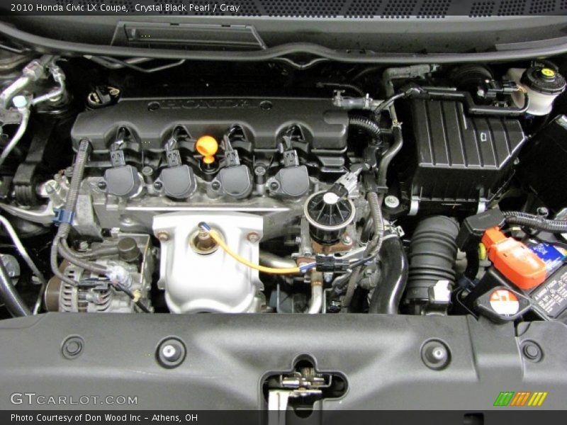 Crystal Black Pearl / Gray 2010 Honda Civic LX Coupe