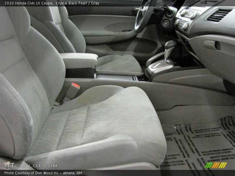 Crystal Black Pearl / Gray 2010 Honda Civic LX Coupe