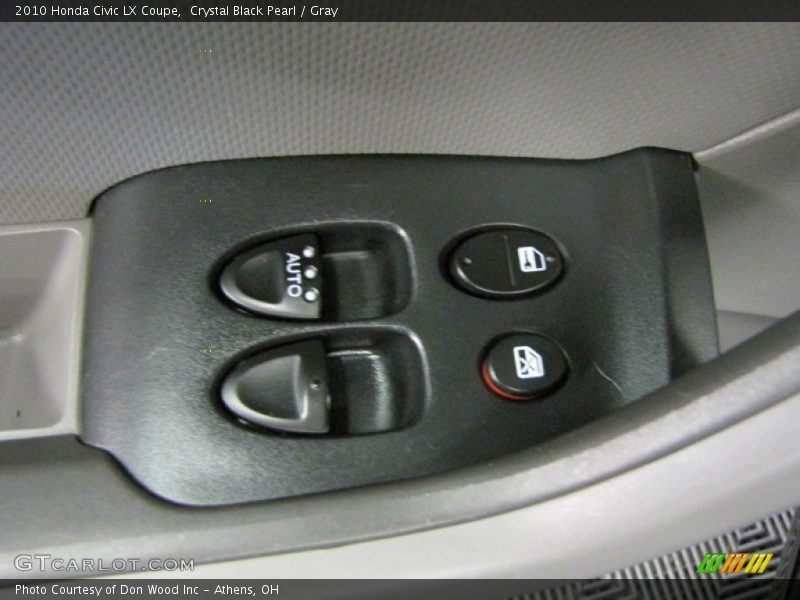 Crystal Black Pearl / Gray 2010 Honda Civic LX Coupe