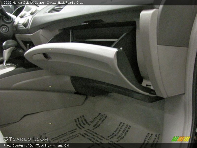 Crystal Black Pearl / Gray 2010 Honda Civic LX Coupe