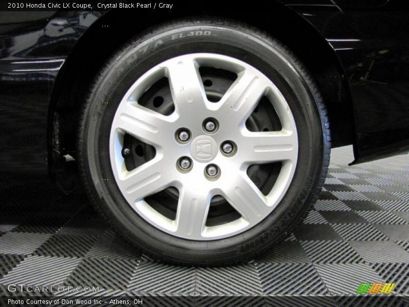 Crystal Black Pearl / Gray 2010 Honda Civic LX Coupe