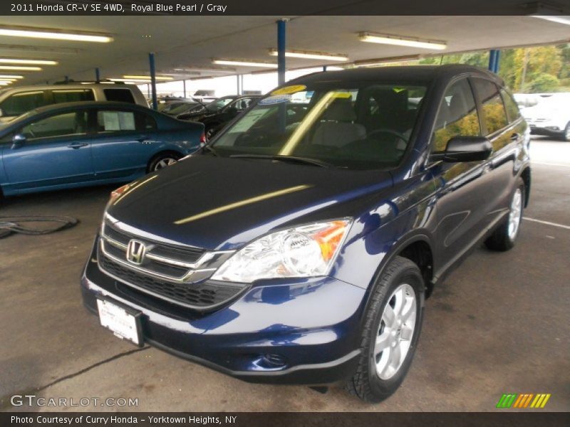 Royal Blue Pearl / Gray 2011 Honda CR-V SE 4WD