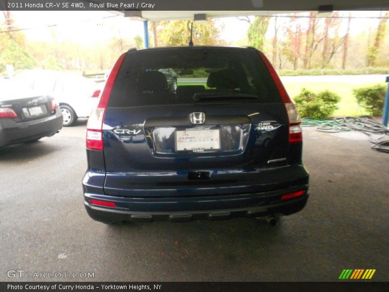 Royal Blue Pearl / Gray 2011 Honda CR-V SE 4WD