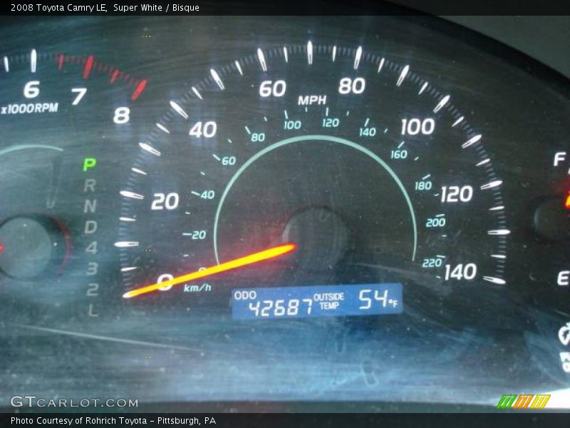 Super White / Bisque 2008 Toyota Camry LE