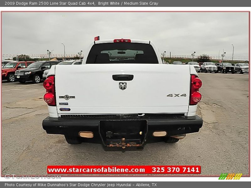 Bright White / Medium Slate Gray 2009 Dodge Ram 2500 Lone Star Quad Cab 4x4