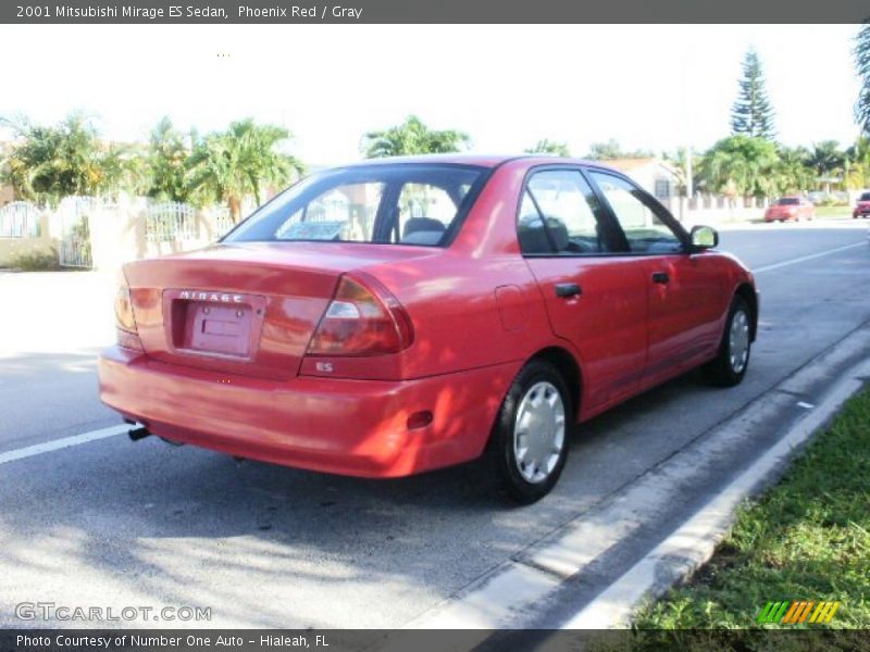 Phoenix Red / Gray 2001 Mitsubishi Mirage ES Sedan