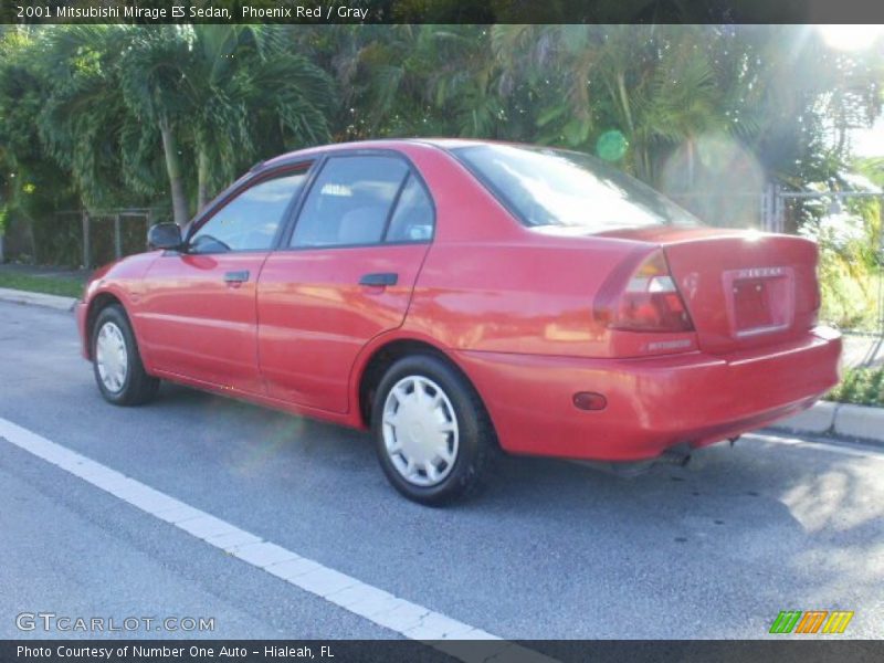 Phoenix Red / Gray 2001 Mitsubishi Mirage ES Sedan