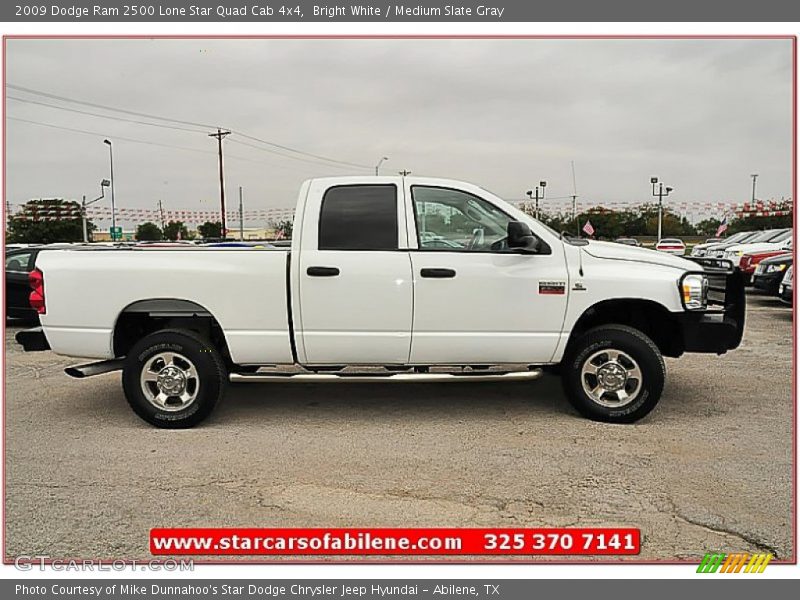 Bright White / Medium Slate Gray 2009 Dodge Ram 2500 Lone Star Quad Cab 4x4