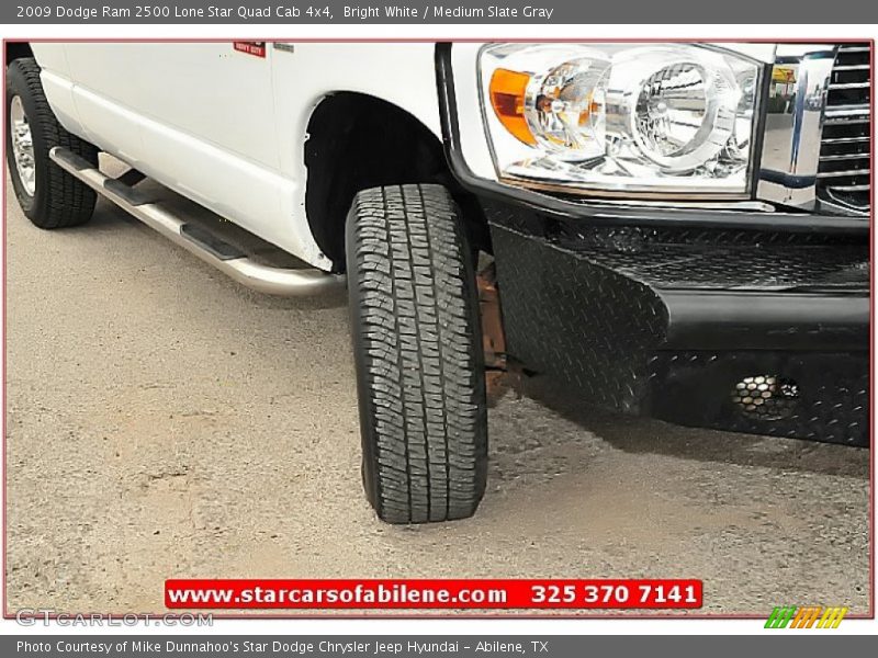 Bright White / Medium Slate Gray 2009 Dodge Ram 2500 Lone Star Quad Cab 4x4