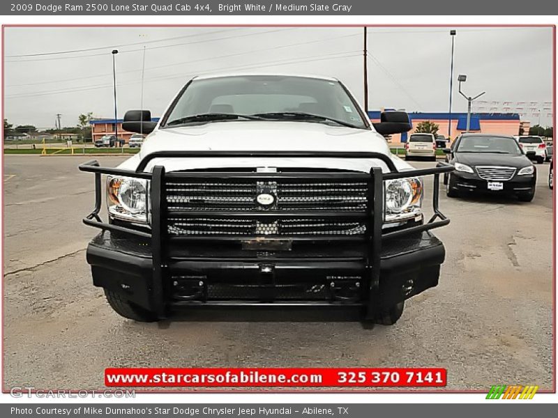 Bright White / Medium Slate Gray 2009 Dodge Ram 2500 Lone Star Quad Cab 4x4