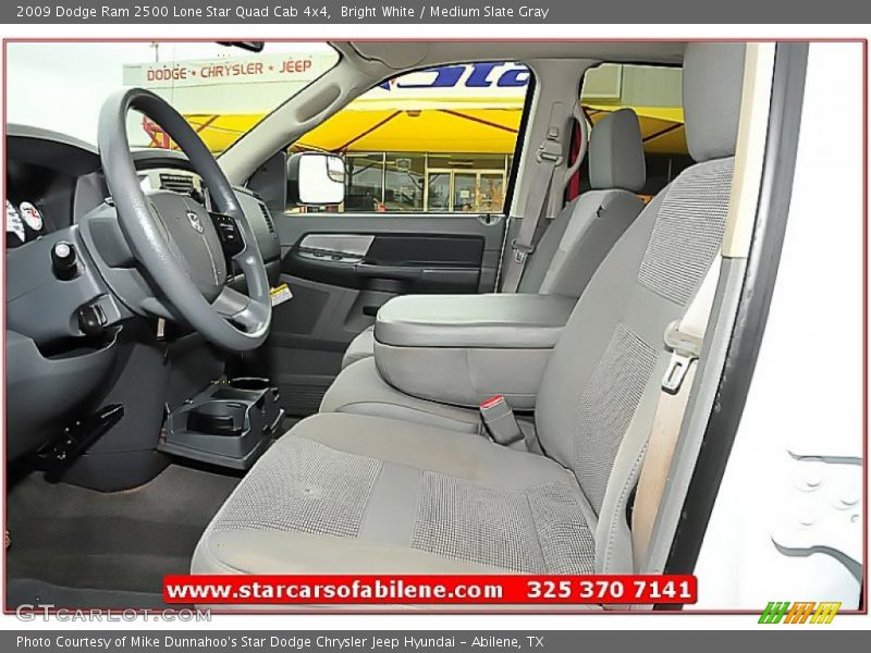 Bright White / Medium Slate Gray 2009 Dodge Ram 2500 Lone Star Quad Cab 4x4
