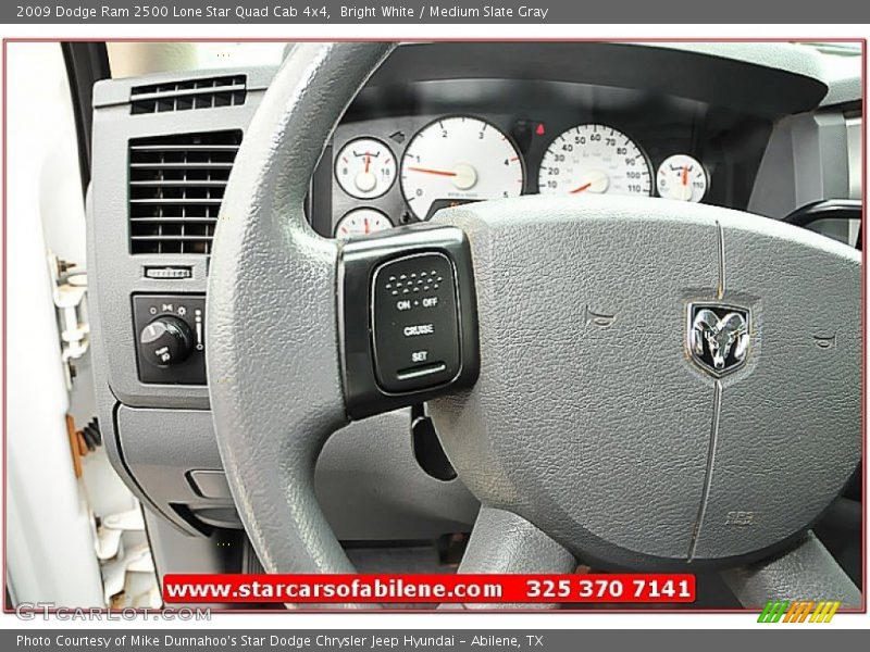 Bright White / Medium Slate Gray 2009 Dodge Ram 2500 Lone Star Quad Cab 4x4