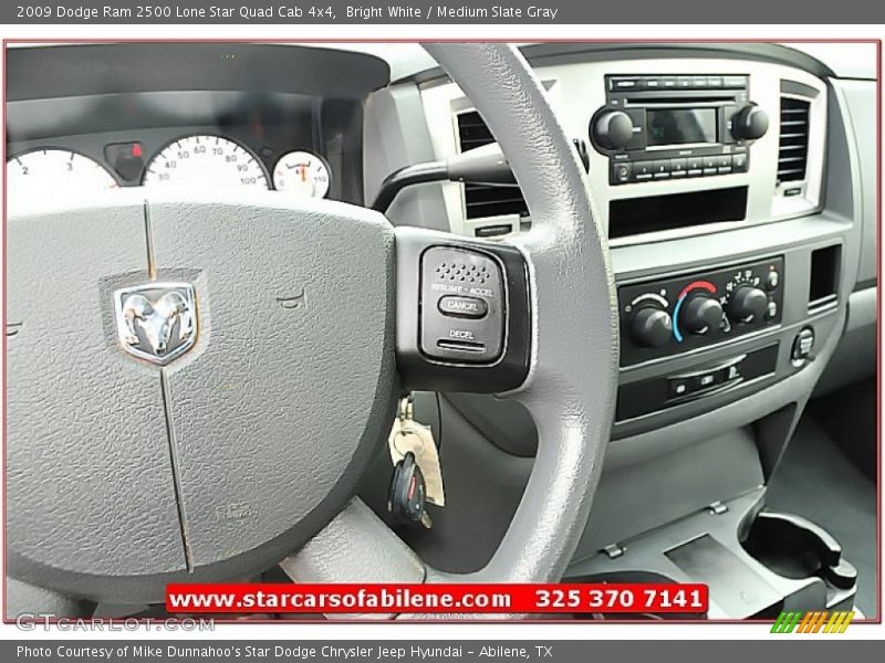 Bright White / Medium Slate Gray 2009 Dodge Ram 2500 Lone Star Quad Cab 4x4