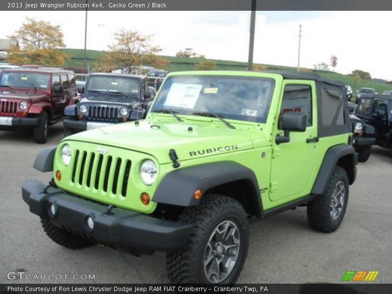 Gecko Green / Black 2013 Jeep Wrangler Rubicon 4x4