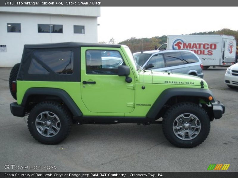 Gecko Green / Black 2013 Jeep Wrangler Rubicon 4x4
