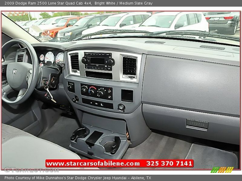 Bright White / Medium Slate Gray 2009 Dodge Ram 2500 Lone Star Quad Cab 4x4