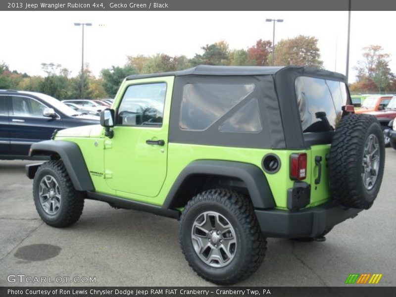 Gecko Green / Black 2013 Jeep Wrangler Rubicon 4x4