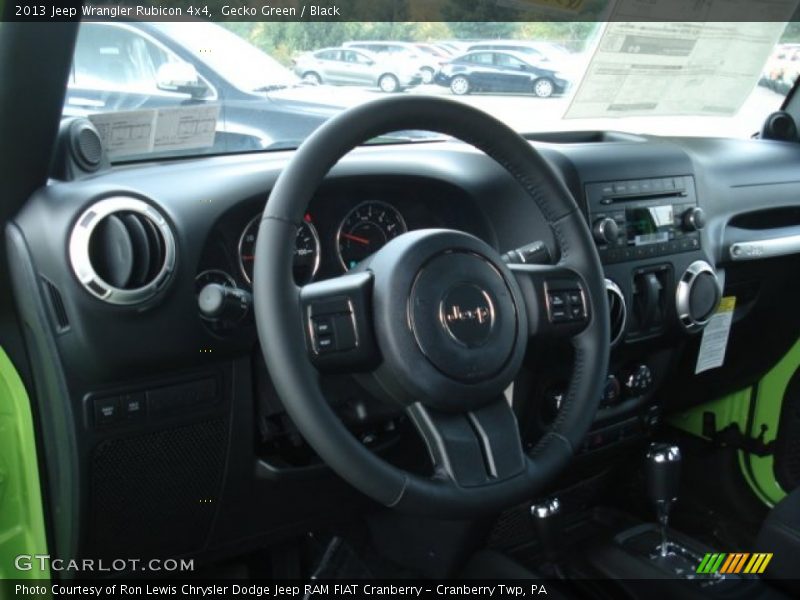 Gecko Green / Black 2013 Jeep Wrangler Rubicon 4x4