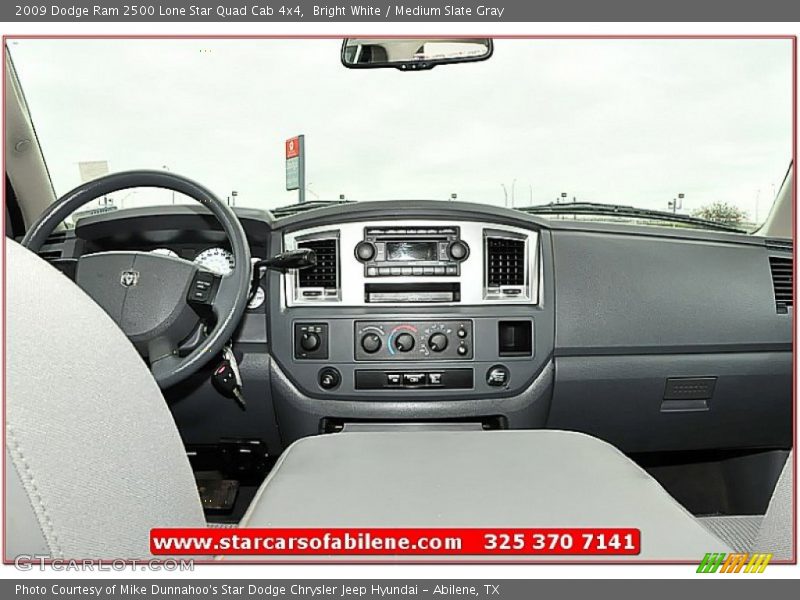 Bright White / Medium Slate Gray 2009 Dodge Ram 2500 Lone Star Quad Cab 4x4