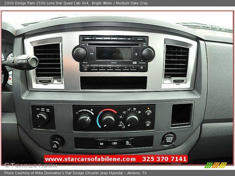 Bright White / Medium Slate Gray 2009 Dodge Ram 2500 Lone Star Quad Cab 4x4
