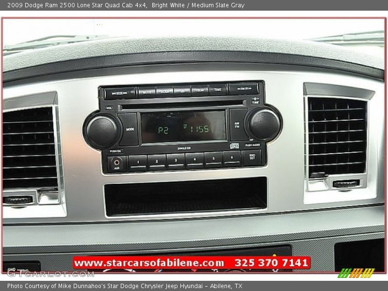 Bright White / Medium Slate Gray 2009 Dodge Ram 2500 Lone Star Quad Cab 4x4