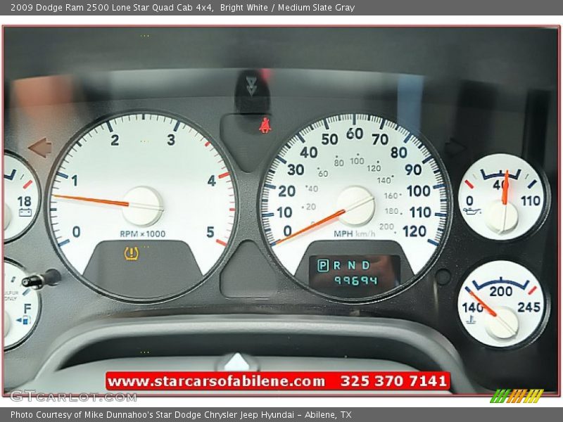Bright White / Medium Slate Gray 2009 Dodge Ram 2500 Lone Star Quad Cab 4x4