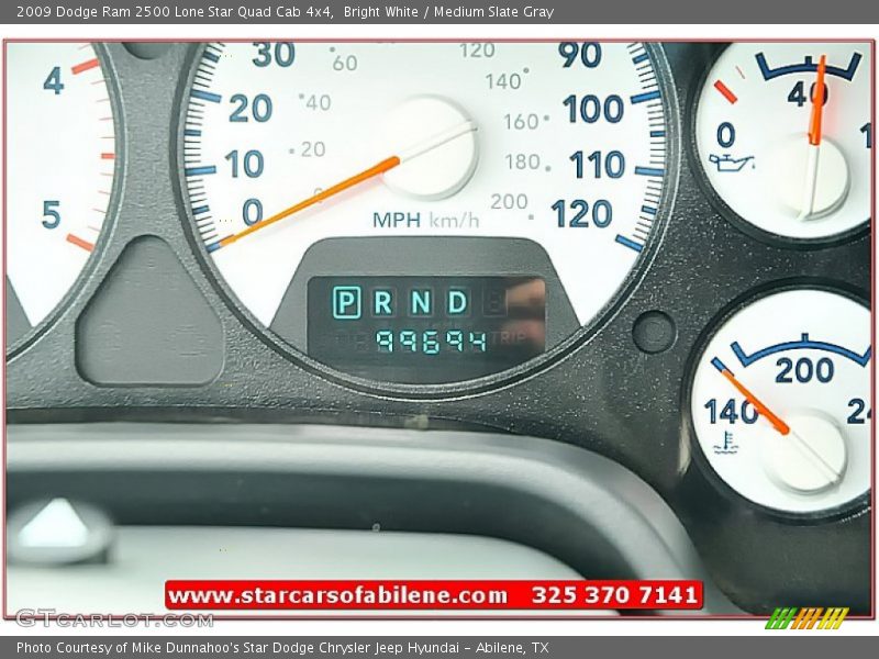 Bright White / Medium Slate Gray 2009 Dodge Ram 2500 Lone Star Quad Cab 4x4