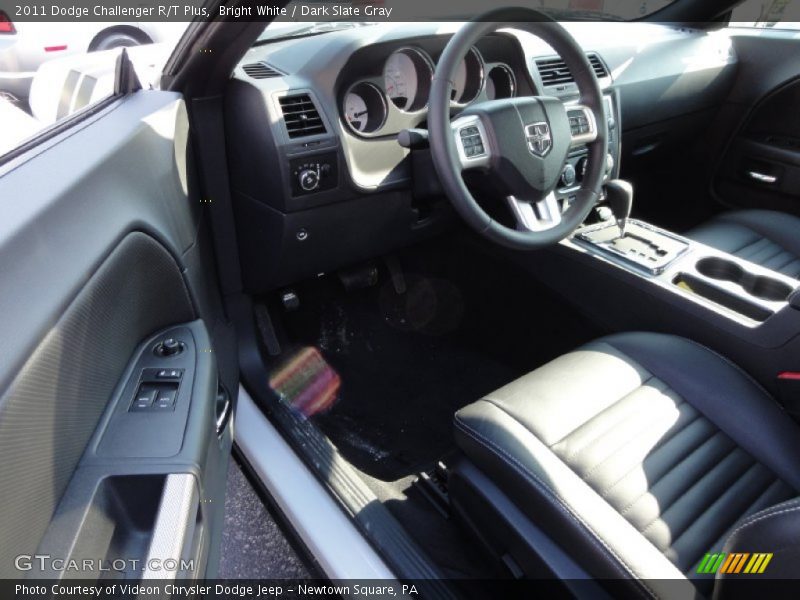 Bright White / Dark Slate Gray 2011 Dodge Challenger R/T Plus