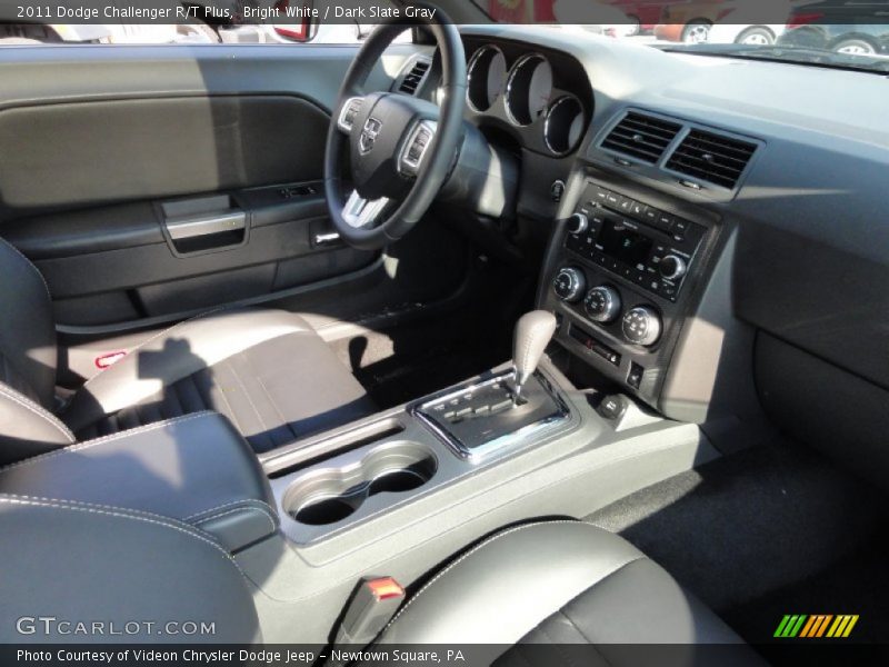 Bright White / Dark Slate Gray 2011 Dodge Challenger R/T Plus
