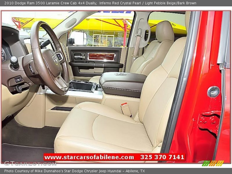 Inferno Red Crystal Pearl / Light Pebble Beige/Bark Brown 2010 Dodge Ram 3500 Laramie Crew Cab 4x4 Dually