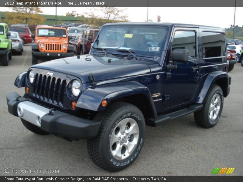 True Blue Pearl / Black 2013 Jeep Wrangler Sahara 4x4