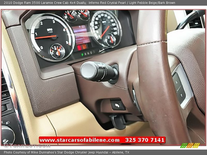 Inferno Red Crystal Pearl / Light Pebble Beige/Bark Brown 2010 Dodge Ram 3500 Laramie Crew Cab 4x4 Dually
