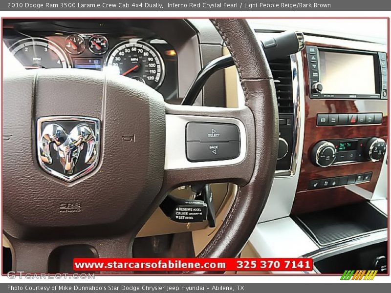 Inferno Red Crystal Pearl / Light Pebble Beige/Bark Brown 2010 Dodge Ram 3500 Laramie Crew Cab 4x4 Dually