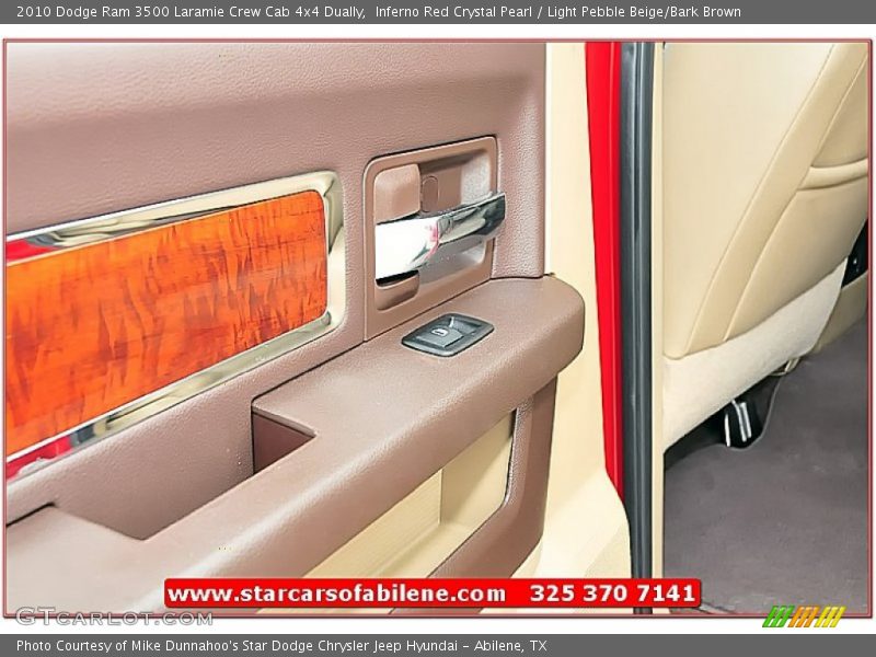 Inferno Red Crystal Pearl / Light Pebble Beige/Bark Brown 2010 Dodge Ram 3500 Laramie Crew Cab 4x4 Dually