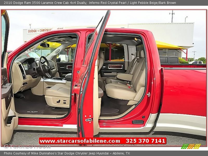 Inferno Red Crystal Pearl / Light Pebble Beige/Bark Brown 2010 Dodge Ram 3500 Laramie Crew Cab 4x4 Dually
