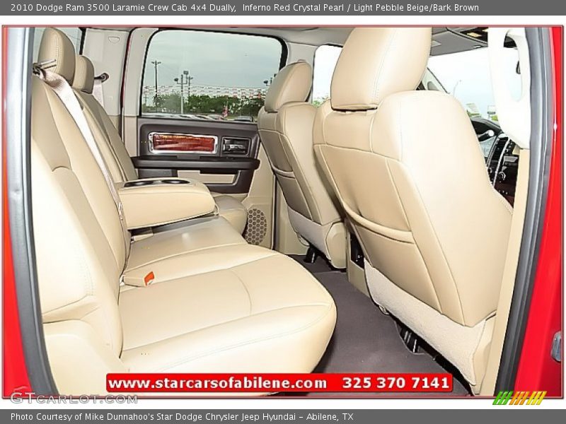 Inferno Red Crystal Pearl / Light Pebble Beige/Bark Brown 2010 Dodge Ram 3500 Laramie Crew Cab 4x4 Dually