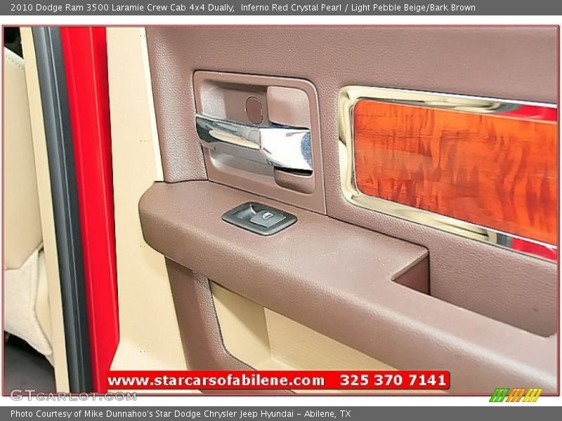 Inferno Red Crystal Pearl / Light Pebble Beige/Bark Brown 2010 Dodge Ram 3500 Laramie Crew Cab 4x4 Dually
