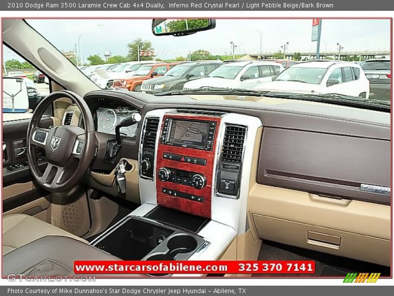 Inferno Red Crystal Pearl / Light Pebble Beige/Bark Brown 2010 Dodge Ram 3500 Laramie Crew Cab 4x4 Dually